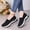 Black, variant on Women's Woven Orthopedic Breathable Soft Shoes Arch Support, Diabetes Foam Shoes Walking Anti-Skid Sports Shoes(Black, 5.5)