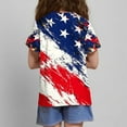 thumbnail image 5 of OKSALE Summer Cotton T Shirts for Girls Size 12 Patriotic Red White and Blue Shirt Novelty USA Flag Printed Tops 4th of July T-Shirt Casual Cotton Tees, 5 of 6