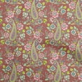 thumbnail image 1 of oneOone Cotton Cambric Dark Peach Fabric Paisleys Craft Projects Decor Fabric Printed By The Yard 42 Inch Wide, 1 of 1