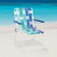 thumbnail image 1 of Ensemble de 2 chaises pliantes en sangles Mainstays, bleu et blanc, 1 of 9