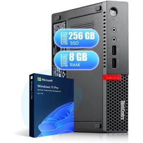 Restored Lenovo Desktop PC, Core i5-6500T, 8G RAM, 256G SSD, DP, WiFi, BT, Windows 11 Pro