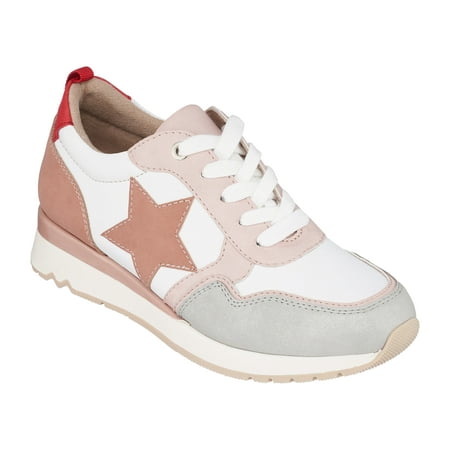 

GC Shoes Women s Lace Up Star Fashion Sneakers Comfortable Lightweight Casual Footwear Cute Ladies Sneaker Samantha/White/9.5
