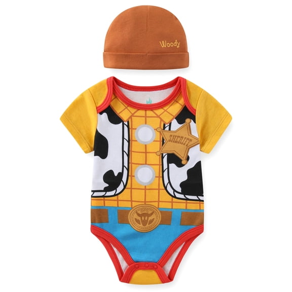Disney Toy Story Woody Bodysuit with Hat (Baby Boys), 2 Piece Set, Sizes 3M-18M