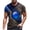 Blue_06, variant on Men's Short Sleeve Shirts Fashion Slim 3D Digital Stripe Print Sports Gym T-shirt Tops