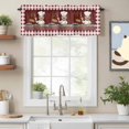 thumbnail image 2 of Chef Gourmet Kitchen Valance Curtain Knife And Fork Red Plaid Window Valances Rod Pocket Short Curtains Window Treatments for Kitchen Bedroom Bathroom Laundry 60" x 18", 2 of 9