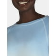 thumbnail image 4 of Time and Tru Women’s Washed Sweatshirt with Long Sleeves, Sizes S-XXXL, 4 of 5