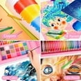 Wiher 208 Pcs Portable Drawing Art Kit, Kids Painting Supplies Set with Oil Pastels Crayons Colored Pencils Etc, Easy to Clean Safe Ingredients for Kids and Teenagers Birthday & Christmas Gift(Pink)