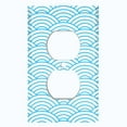 thumbnail image 2 of Metal Light Switch Plate Cover Japanese Sea Wave Pattern Teal Wallpaper WAL017, 2 of 13