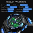 thumbnail image 6 of Kids Digital Sport Watch, Waterproof Outdoor Watches for Boys Girls Analog Wrist Watches with Alarm Stopwatch for Age 5-12 Christmas Gift for Kids, 6 of 7