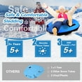 thumbnail image 4 of Danrelax 47 in Heavy-Duty Snow Tube & River Tube - Towable Snow Tube for Sledding, Includes 500D Premium Canvas Cover, Ideal Snow Tube for Winter Outdoor Sports, Blue, 4 of 7