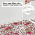 thumbnail image 5 of Sikiie Rose Mix Leopard 4 Dish Drying Mat, Kitchen Counter Mat, Self Drying Mat for Kitchen Counter Dish Drying Pad ,for Dishes, Utensils, Pots and Pans（24" x 18"）, 5 of 7