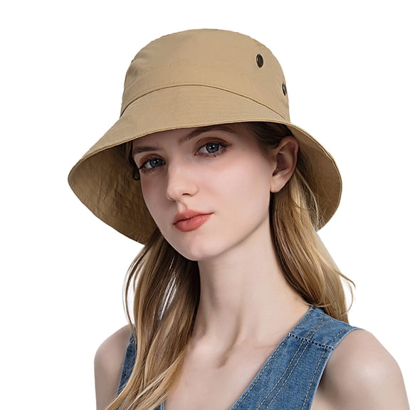 beishanbush Clothing 2025 Bucket Hats Women Sun Hat Wide Brim Protection Beach Hat Adjustable Bucket Hat Summer Hats Khaki