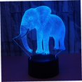 thumbnail image 3 of Raindrops Cute Night Light Plug In 3D Acrylic Elephant Table Lamp White 1Set, 3 of 8