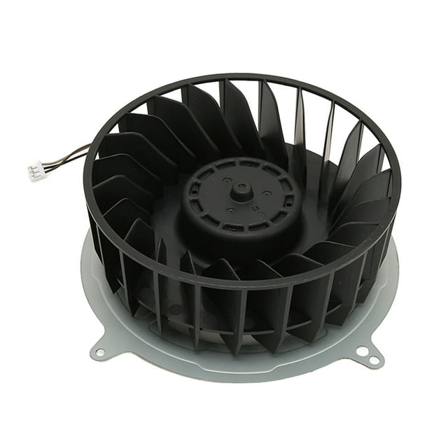 Internal Cooling PS5 Fan Replacement for PS5 consoles, featuring 23 blades and a DC 12V 2.15A power rating. The fan is constructed from durable metal and ABS materials, designed for efficient heat dissipation to protect the console from overheating. Includes a 3-pin connector and is lightweight for easy installation.