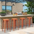 thumbnail image 7 of Vineego Counter Height Stackable Bar Stool, Orange (Set of Orange), 7 of 7