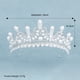 thumbnail image 5 of Hermoso tocado de novia con corona de diamantes y perlas de imitación, tiara brillante (plata), 5 of 7