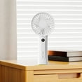thumbnail image 7 of Newxiaaa Smart Portable Bladeless Fan Silent Fan For Bedroom Tower Fan For Bedroom Summer Handheld Small Fan Clearance Gifts for Women (Orange), 7 of 7