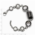 thumbnail image 3 of White Stainless Steel bracelet Fancy Glass 8 in 4 mm, 3 of 3