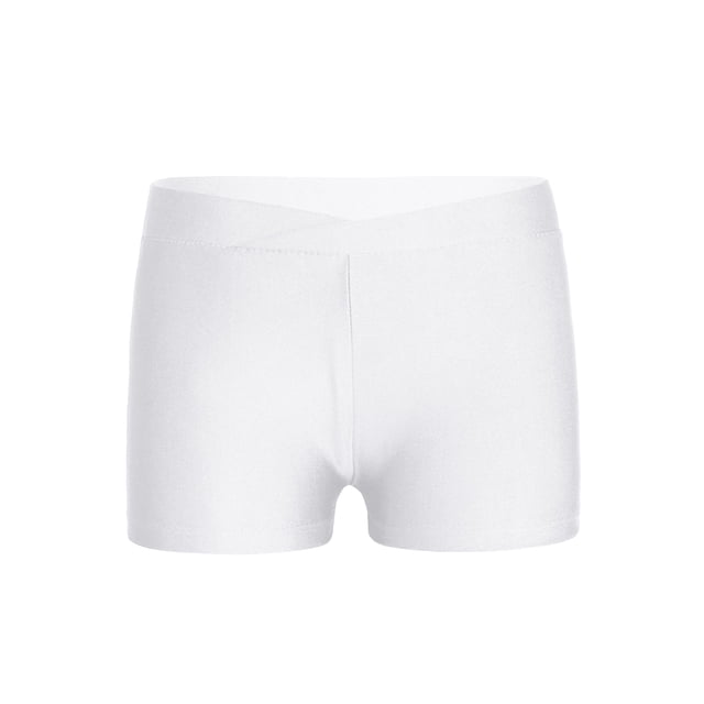 zdhoor Kids Girls Athletic Solid Shorts Toddler Running Active Gym Workout Sports Compression Short White 6