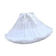 thumbnail image 5 of Women's Layered Tulle Petticoat Knee Length Skirt Tutu Skirt Underskirt Elastic White, 5 of 9