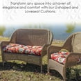 Tufted Wicker Loveseat Cushion 41\u201D x 19" AllWeather Spun