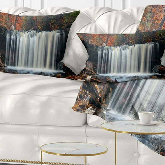 Designart 12" x 20" Green Polyester Throw Pillow