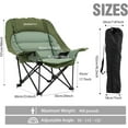 thumbnail image 2 of Dowinx Oversized Camping Chair for Adults - Extra Large, Folding Lawn Chair with Cup Holder, 3-Level Adjustable, 400 lbs Capacity, Green, 2 of 16