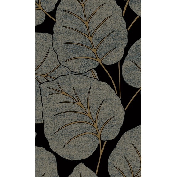 Blue Luxor Leaf Tropical Wallpaper