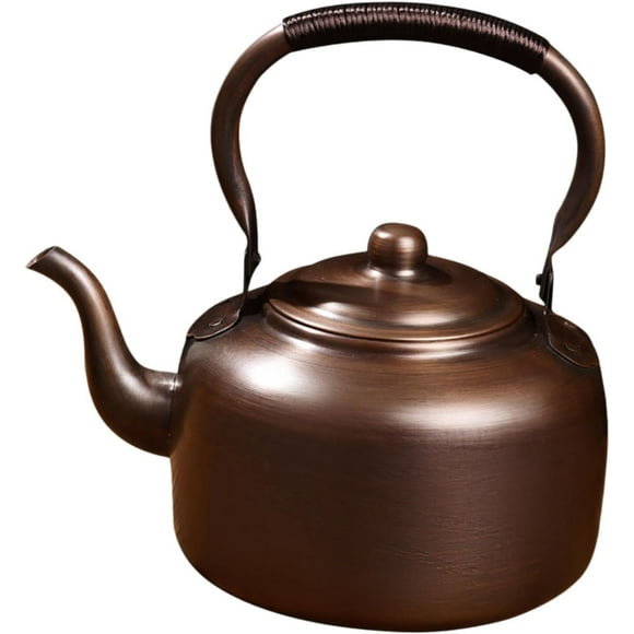 Coffee Pot Tea Kettle Handmade Chinese Tea Ceremony Hot Water Kettle Copper Teapot for Induction/Gas Stoves Boiling Water, 5L