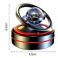 thumbnail image 6 of Pebbuoy Solar Car Aromatherapy Diffuser Portable Double Ring Auto Rotating Solar Heater Car Oil Diffuser Car Air Freshener, 6 of 8