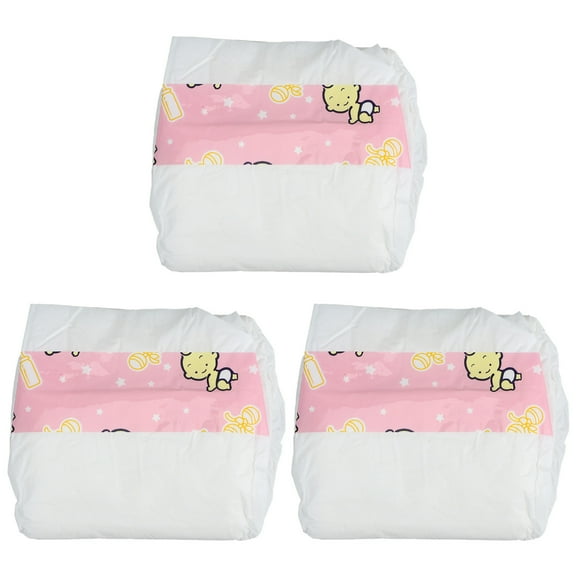 Amosfun 3pcs Doll Diapers Plastic White for Decorative