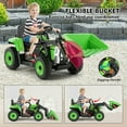 thumbnail image 6 of JOYLDIAS 12V Kids Ride on Excavator 3 Speeds Electric Construction Vehicle Digger with Remote Control, Bluetooth, Microphone Jack, Music, Lights (Green), 6 of 10