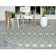 thumbnail image 7 of Jill Zarin Outdoor Collection Area Rug - Turks and Caicos (4' 1" Round Gray Teal/Teal), 7 of 7