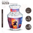 thumbnail image 2 of JAGASY Cowboy Urn for Ashes Adult Male - Purple Small Urns for Human Ashes Keepsake - Horse Riding Sunset Flowers Decorative Urns for Parents - Mini Cremation Urn for Mom & Dad - (3 Inch), 2 of 7