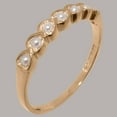 thumbnail image 2 of LBG British Made Solid 10k Rose Gold ring with Cultured Pearl Womens Eternity Ring - 33 size options - Size 9.75, 2 of 9