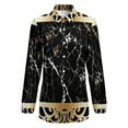thumbnail image 4 of Black Gold Marble Pattern Long Sleeve Blouse Woman Streetwear Casual Shirts Summer Oversize Woman Streetwear Clothing Birthday Present, 4 of 7