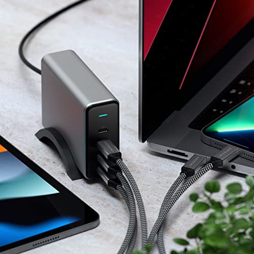 Satechi 165W USB-C GaN Charger, 4-Port PD Fast Charging, Safe