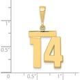 thumbnail image 2 of 14k Yellow Gold Medium Polished Number 14 Charm - 2.2gm, 2 of 4