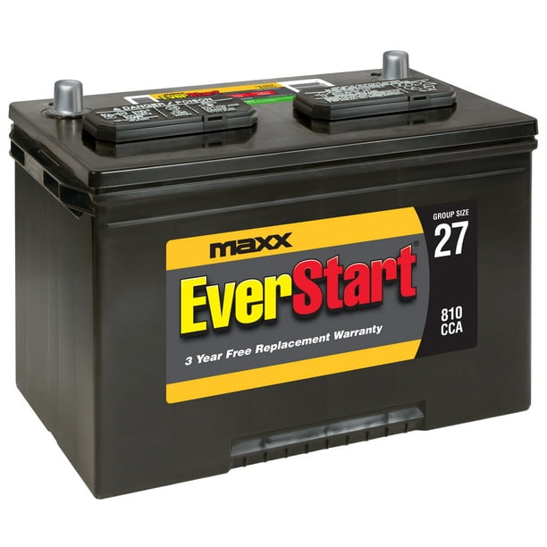 EverStart Maxx Lead Acid Automotive Battery, Group Size 27 (12 Volt/810