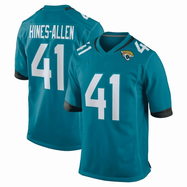 Camiseta de fútbol americano de Josh Hines-Allen, color verde azulado, número 41 de los para hombre (talla 3XL)