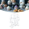 thumbnail image 1 of Soporte De Exhibición Para Pasteles Con Noria, Soporte Para Magdalenas Con Noria Fácil De Limpiar Para Cumpleaños, 1 of 8