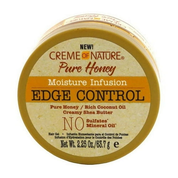Creme Of Nature Pure Honey Moisture Infusion Edge Control Gel, 2.25 Oz, 2 Pack
