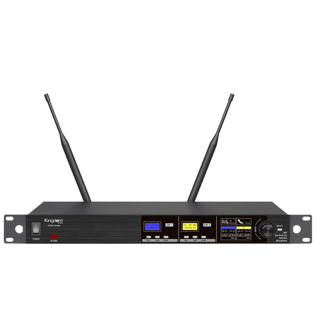 Kingdom SYS2V7000HL True Diversity UHF Wireless Mic System, Handheld + Lavalier