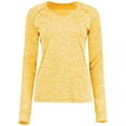 thumbnail image 2 of Holloway Sportswear L Womens Electrify Coolcore® Long Sleeve Tee Gold Heather 222770, 2 of 5