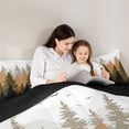 thumbnail image 5 of Feelyou Brown Pine Tree Bedding Comforter Set, Jungle Plant Botanical Twin Comforter Sets, Nature Scenery Print Reversible Bedding Set, Lightweight Room Decor, 2 Pieces, 5 of 8