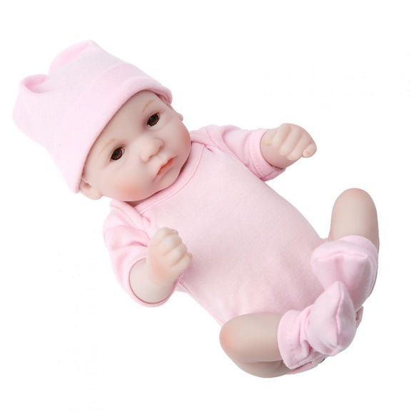 Body Simulation Doll, 10 Inch Silicone Doll, Super Cute Waterproof For Children Friend Gift Pink,Blue