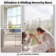 thumbnail image 2 of Sliding Door Security Bar for Sliding Glass Door 17-50 inch Adjustable Window Security Bar Heavy Duty Patio Door Security Bar Child Proof Anti Lift Door Jammer with Rubber Tips Home Apartment Hotel, 2 of 3