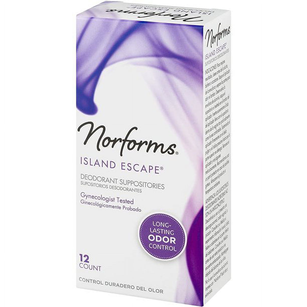 5 Pack - Norforms Suppositories Island Escape 12 Each