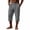 Gray, variant on LEKWK Mens Capri Pants Elastic Waist Casual Linen Capri Pants Lightweight Loose Pull On Lounge Pants with Pockets Summer Beach Vacation Outfits