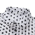thumbnail image 4 of KOMOO Women Sheer Blouse Long Puff Sleeve Polka Dot Sheer Shirt Button Lapel Loose Blouse, 4 of 8